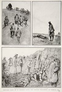 Sketches made by a French War-Artist at Verdun, 1916 by M. Georges Scott